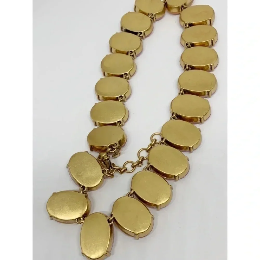 J. Crew Iced Quartz Peach & Pink Necklace